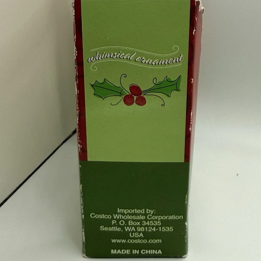Whimsical Santa‎ Christmas Ornament Glitter Stars With Box Costco